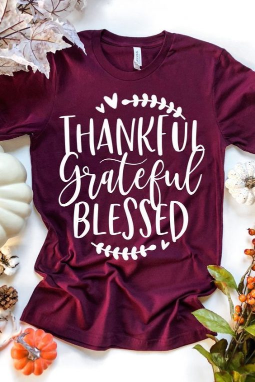 Thankful Grateful Blessed Tee ZNF08