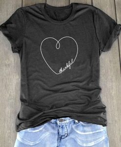 Thankful Heart Short Sleeve T-Shirt ZNF08