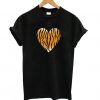 Valentine’s Day Tiger Stripe Pattern Heart T shirt ZNF08