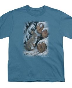 Wildlife Wood Pile Rabbit Youth T-Shirt ZNF08