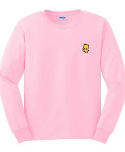 bart simpson pink sweatshirt ay