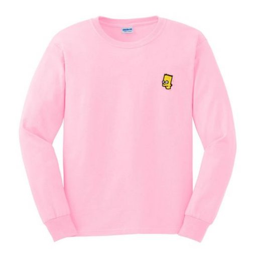 bart simpson pink sweatshirt ay