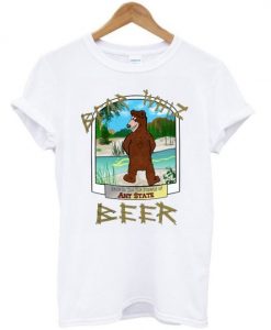 bear whiz beer ant state t-shirt AY