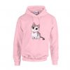 cute cat pink hoodie ZNF08