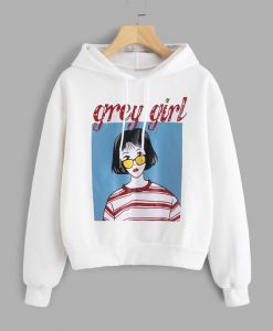 grey girl Hoodie ZNF08