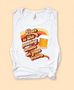 Beer Smiles Muscle Tank ZNF08