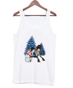 Chistmas Holiday Winter Horse Santa Claus Snowman Tank Top ZNF08