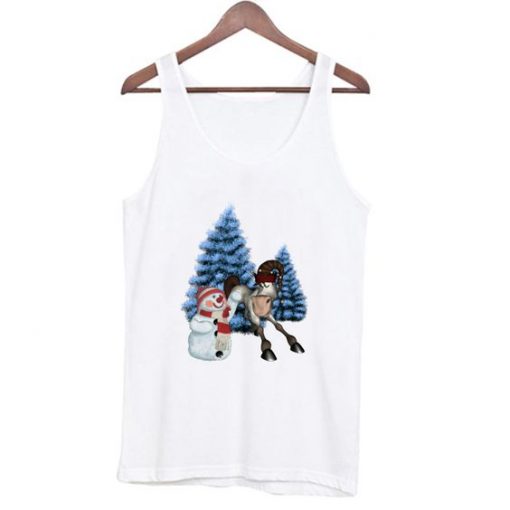 Chistmas Holiday Winter Horse Santa Claus Snowman Tank Top ZNF08