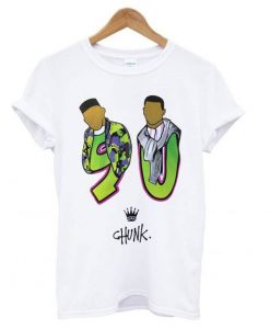Chunk Fresh Prince 90 print Retro T shirt ZNF08
