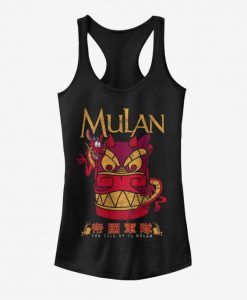 Disney Mulan Mushu Stone Dragon Head Girls Tank ZNF08