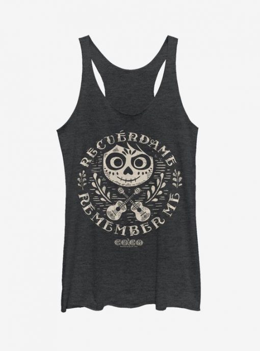 Disney Pixar Coco Circle Remember Womens Tank ZNF08