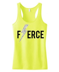 FIERCE Glitter Lightning Workout Tank Top ZNF08