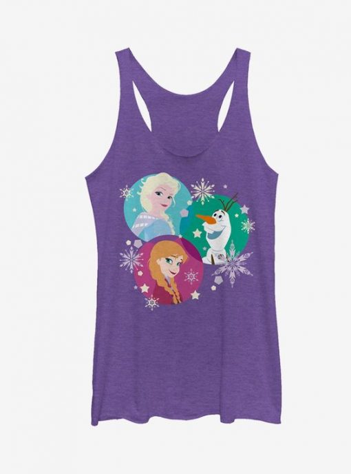 Frozen Character Snowflakes Girls Tanks ZNF08