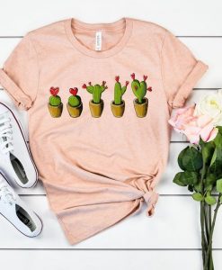 Heart Cactus Valentine Shirt ZNF08