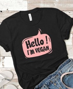 Hello Vegan T Shirt ZNF08