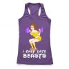 I Only Date Beasts Racerback Tank ZNF08