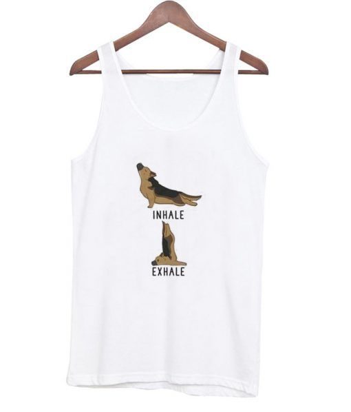 Inhale Exhale German Shepherd Flowy Muscle Tanktop ZNF08