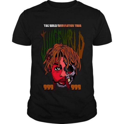 Juice Wrld The Wrld domination tour 999999 shirt ZNF08