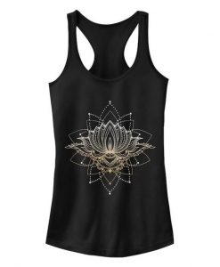 Juniors' Gilded Lotus Racerback Tank ZNF08