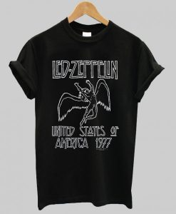 Led Zeppelin United States Of America 1977 T Shirt ZNF08