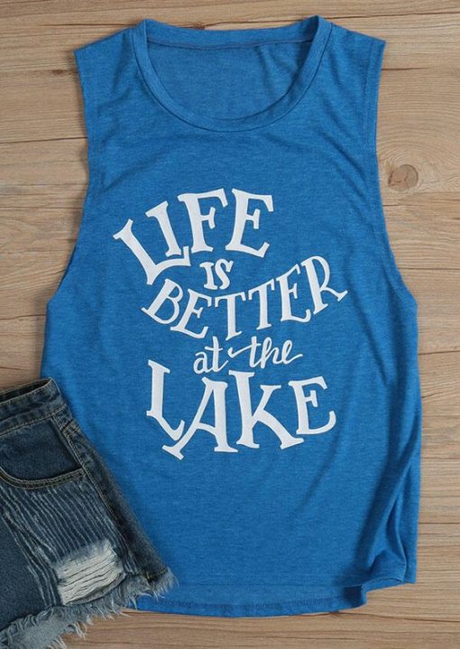 Life Is Better At The Lake O-Neck Tank ZNF08