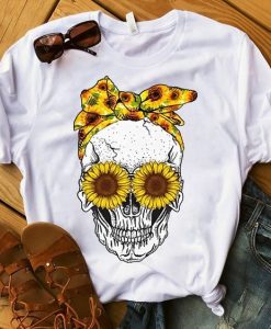 Lover Sunflower Lover Sukull T -Shirt ZNF08