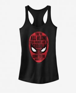 Marvel Spider-Man Far From Home Face words Girls Tank ZNF08