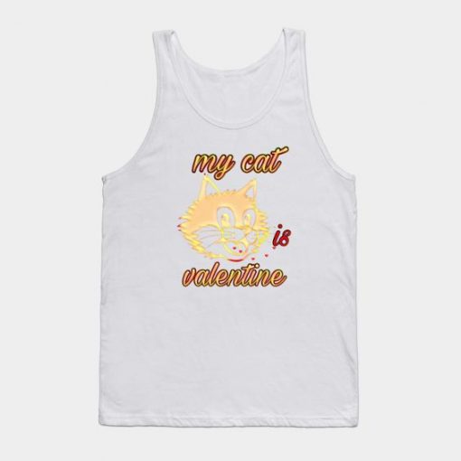 My Valentine Cute Cat Valentine Tank Top ZNF08