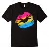 Pansexual Pride Big Kissing Lips T-Shirt ZNF08