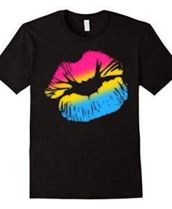 Pansexual Pride Big Kissing Lips T-Shirt ZNF08