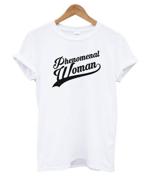 Phenomenal Woman White T shirt ZNF08