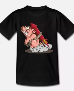 Pig Rocket T Shirt ZNF08