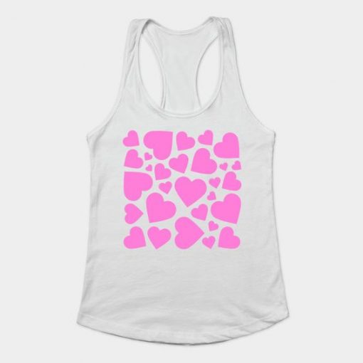 Pink Hearts - Valentines - Tank Top ZNF08