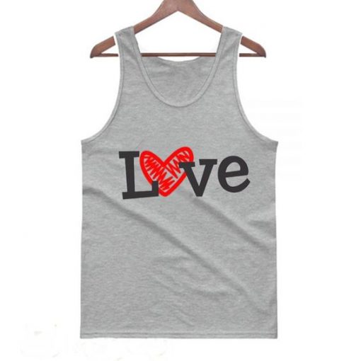 Plaid Love Heart and Arrow Valentine's Day Tank top ZNF08