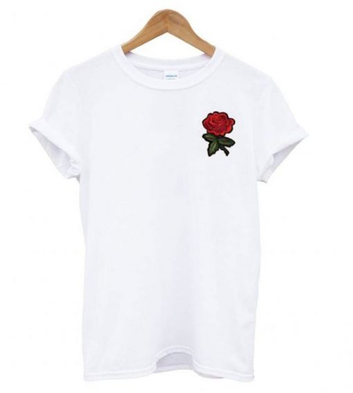 Rose White T shirt ZNF08