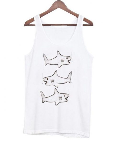 Shark Drawing Tanktop ZNF08