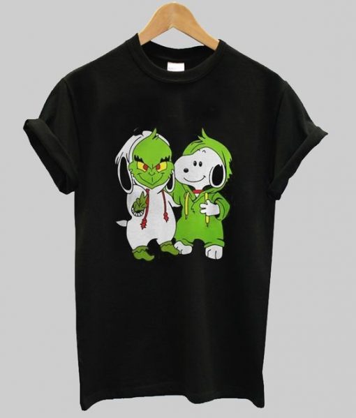 Snoopy And Grinch Christmas t shirt znf08