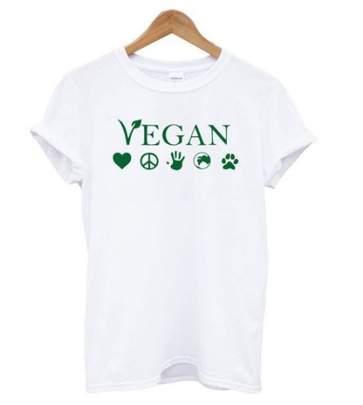 Vegetarian White T shirt ZNF08