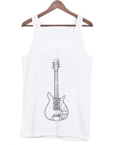 Vintage Guitar Line Art Tank Top ZNF08