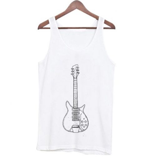 Vintage Guitar Line Art Tank Top ZNF08