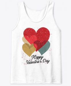 Vintage Hearts Retro Valentines Day Tank Top ZNF08