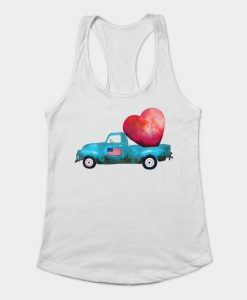 Vintage Truck Heart Valentine's Day Tank Top ZNF08