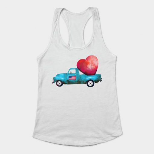 Vintage Truck Heart Valentine's Day Tank Top ZNF08