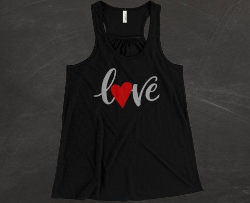 Women's Love Red Heart Valentine's Day Tank ZNF08