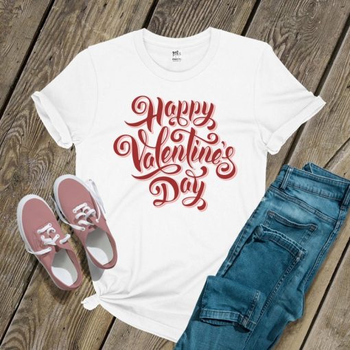 happy valentines day script shirt ZNF08