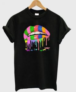 lips rainbow T-shirt ZNF08