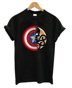 Captain America Harajuku Spider Skull T shirt ZNF08