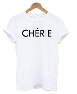 Cherie Slogan White T shirt ZNF08