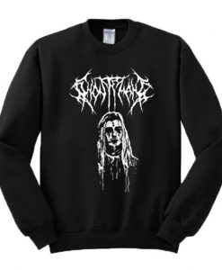 Ghostemane Graphic Sweatshirt black ZNF08