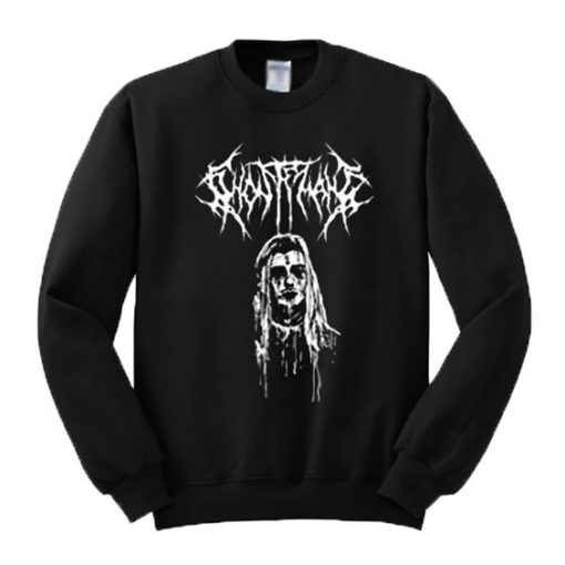 Ghostemane Graphic Sweatshirt black ZNF08